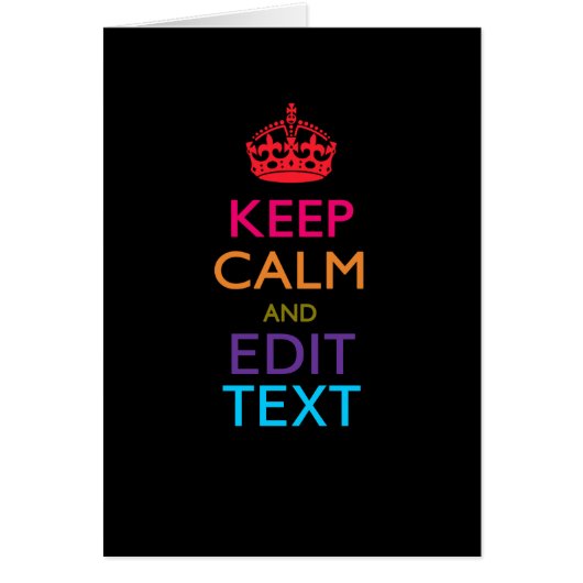 Gepersonaliseerde BLIJF KALM Heb je tekst Meerkleu (Voorkant)