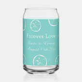 Gepersonaliseerde blikbril voor trendy strandbruil blikvorm glas (Voorkant)