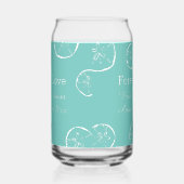 Gepersonaliseerde blikbril voor trendy strandbruil blikvorm glas (Links)