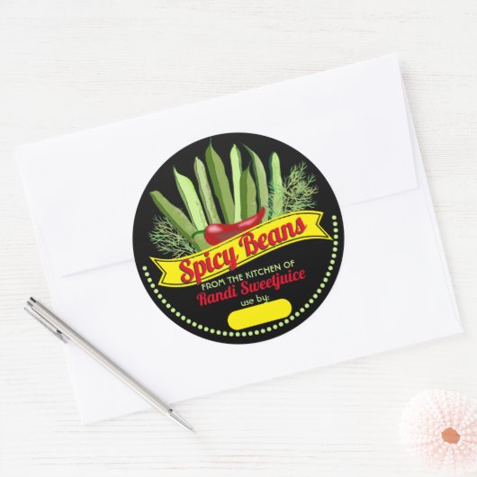 Gepersonaliseerde blikvangers ronde sticker (Envelop)