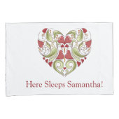 Gepersonaliseerde Bloed Hart Kussen Hoesjes Kussensloop (Voorkant-Rechts)