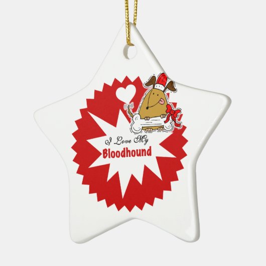 Gepersonaliseerde Bloedhond Keepomwille Ornament (Links)