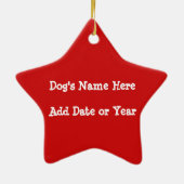 Gepersonaliseerde Bloedhond Keepomwille Ornament (Achterkant)
