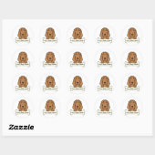 Gepersonaliseerde bloedhond ronde sticker (Vel)
