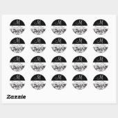 Gepersonaliseerde bloeiende zwart-witte Stickers (Vel)