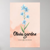 Gepersonaliseerde Bloem Familie Boeket cadeau voor Poster (Voorkant)