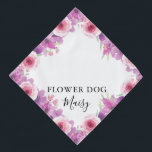 Gepersonaliseerde Bloem Hond Hond Hond Huwelijk Bandana<br><div class="desc">Een super schattige bloemenbruiloft bandana die je kunt personaliseren met de naam van je hond. Ontworpen door Thisnotme©</div>
