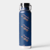 Gepersonaliseerde bloem pijlen waterfles (Achterkant)