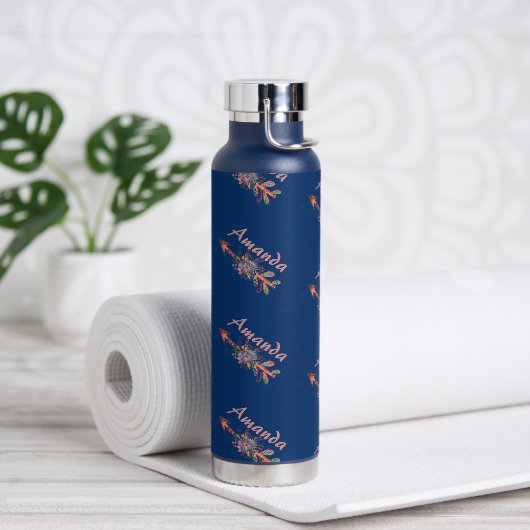Gepersonaliseerde bloem pijlen waterfles (Yoga)
