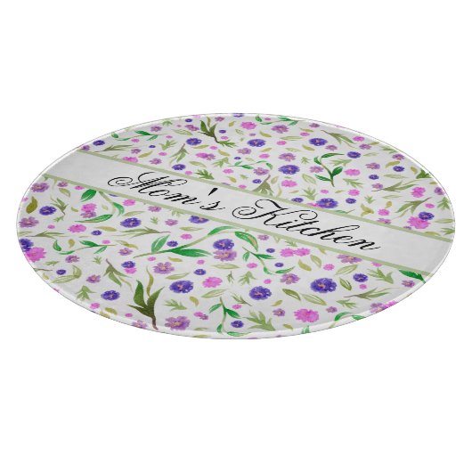 Gepersonaliseerde Bloem Snijplank – Natuur Gift (Hoek)