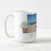 Gepersonaliseerde bloem Voeg je eigen tekst en fot Koffiemok (Links)