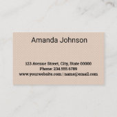 Gepersonaliseerde  bloem voor monogram visitekaartje (Achterkant)