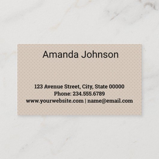 Gepersonaliseerde bloem voor monogram visitekaartje (Achterkant)