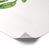 Gepersonaliseerde bloembrief A met Oranje bloemen Poster (Hoek)