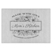 Gepersonaliseerde Bloemen 11.5"x 8"Duidelijk Vierk Snijplank (Voorkant)