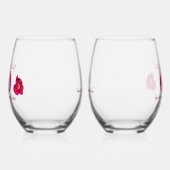 Gepersonaliseerde Bloemen 60ste bruiloft Jubileum Wijnglas Zonder Voet (Links)