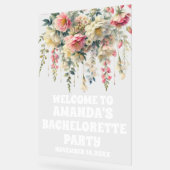 Gepersonaliseerde Bloemen Bachelorette Party Welko Acryl Bord (Hoek)