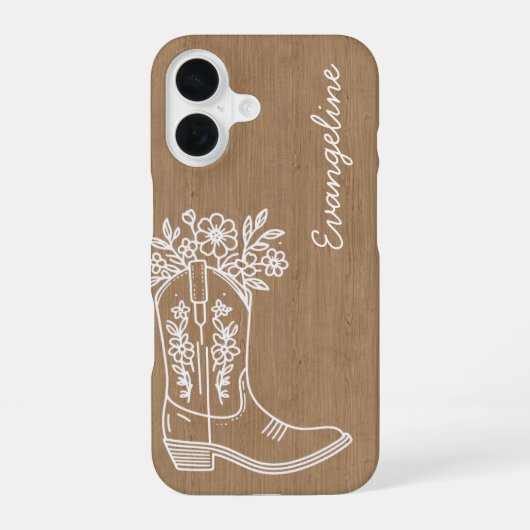 Gepersonaliseerde Bloemen Boot Telefoonhoes iPhone 16 Hoesje (Achterkant)