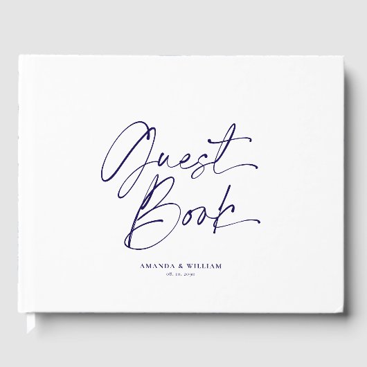 Gepersonaliseerde Bloemen bruiloft gastenboek (Voorkant)