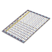 Gepersonaliseerde bloemen dagelijkse klusjes grafi notitieblok (Schuin)