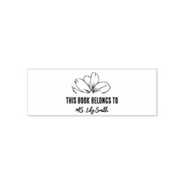 Gepersonaliseerde bloemen Dit boek is van de leraa Zelfinktende Stempel