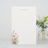 Gepersonaliseerde bloemen elegant briefpapier (Staand voorkant)