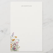 Gepersonaliseerde bloemen elegant briefpapier (Voorkant)