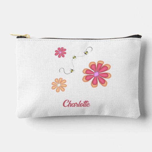 Gepersonaliseerde bloemen en bijen gymnastische so etui (Voorkant)