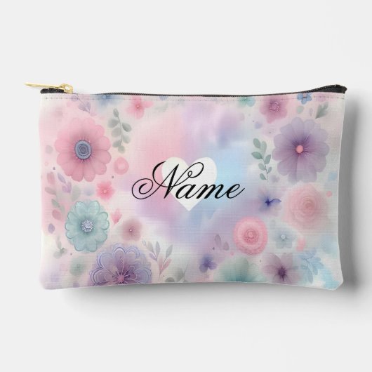 Gepersonaliseerde bloemen en hart etui (Voorkant)
