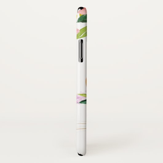 Gepersonaliseerde bloemen en kat Case-Mate iPhone case (Achterkant / rechts)