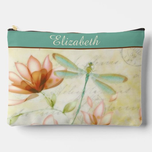 Gepersonaliseerde bloemen en libellen etui (Voorkant)
