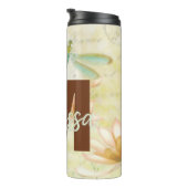 Gepersonaliseerde bloemen en libellen thermosbeker (Geroteerd rechts)