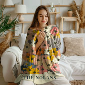 Gepersonaliseerde Bloemen Fleece Deken