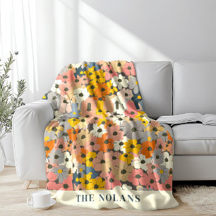 Gepersonaliseerde  Bloemen Fleece Deken