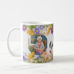 Gepersonaliseerde Bloemen Foto Collage Mok Gift