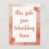Gepersonaliseerde Bloemen Gelukkige Verjaardag in  Briefkaart (Voorkant)