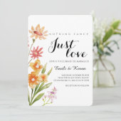 Gepersonaliseerde Bloemen Huwelijksuitnodiging Kaart (Staand voorkant)