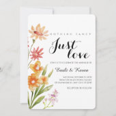 Gepersonaliseerde Bloemen Huwelijksuitnodiging Kaart (Voorkant)