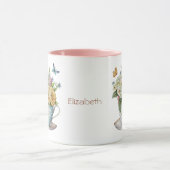 Gepersonaliseerde bloemen in de Mok van de Teacup- (Midden)