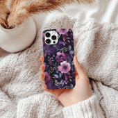 Gepersonaliseerde Bloemen in Paarse en Roze Waterv Case-Mate iPhone Case
