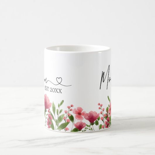 Gepersonaliseerde Bloemen Mama Mok – EST Jaar Gift (Center)