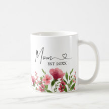 Gepersonaliseerde Bloemen Mama Mok – EST Jaar Gift