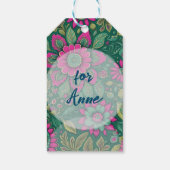 Gepersonaliseerde bloemen Mandala Bloesems roze gr Cadeaulabel (Achterkant)