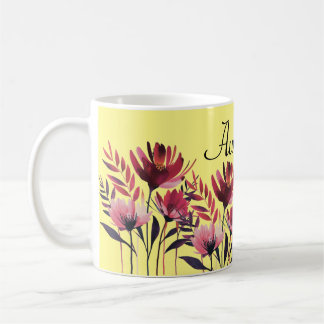Gepersonaliseerde Bloemen Mok -  Bloemen Mok