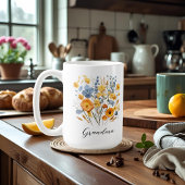 Gepersonaliseerde Bloemen Mok voor Oma met Liefde