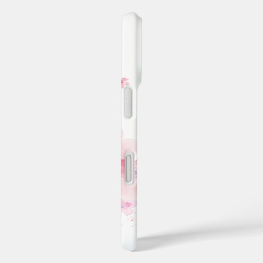 Gepersonaliseerde Bloemen Monogram iPhone Case (Achterkant / Rechts)