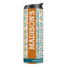 Gepersonaliseerde Bloemen Monogram & Naam Water Tu