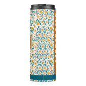 Gepersonaliseerde Bloemen Monogram & Naam Water Tu Thermosbeker (Achterkant)