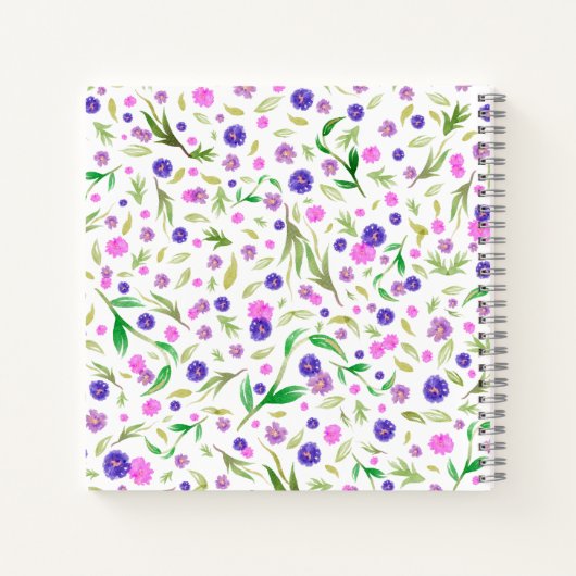 Gepersonaliseerde Bloemen Notitieboek – Custom Gif (Achterkant)