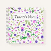 Gepersonaliseerde Bloemen Notitieboek – Custom Gif (Voorkant)